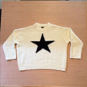 Wild Fable Cream Sweater with Black Star